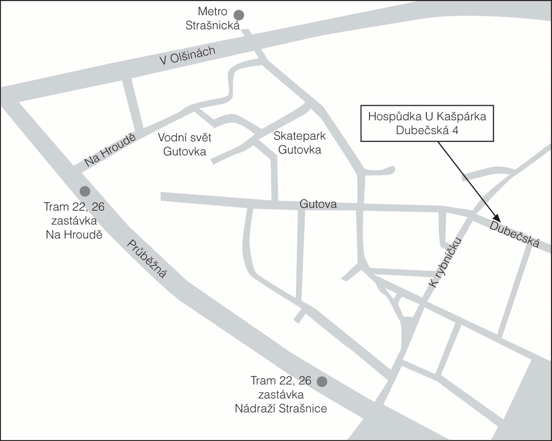 Mapa - Hospůdka U Kašpárka